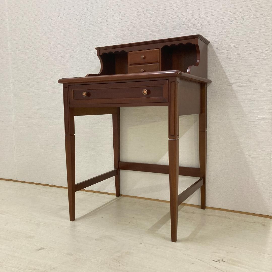 東海家具　ミニデスク　机　天然木　クラシカル　コンパクト