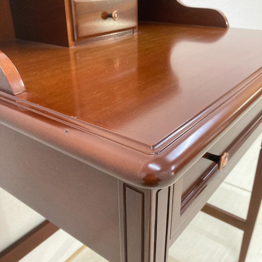 東海家具　ミニデスク　机　天然木　クラシカル　コンパクト