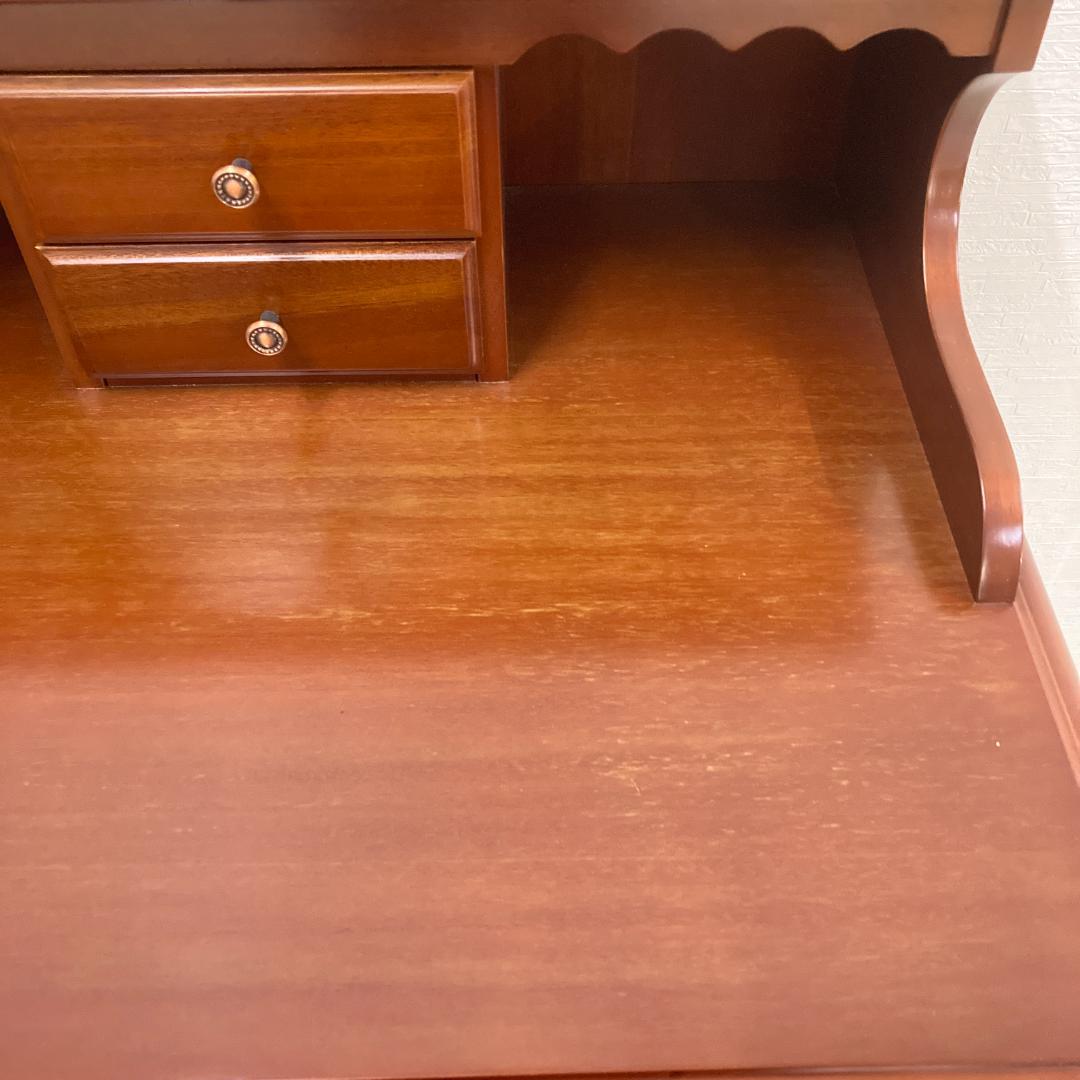 東海家具　ミニデスク　机　天然木　クラシカル　コンパクト