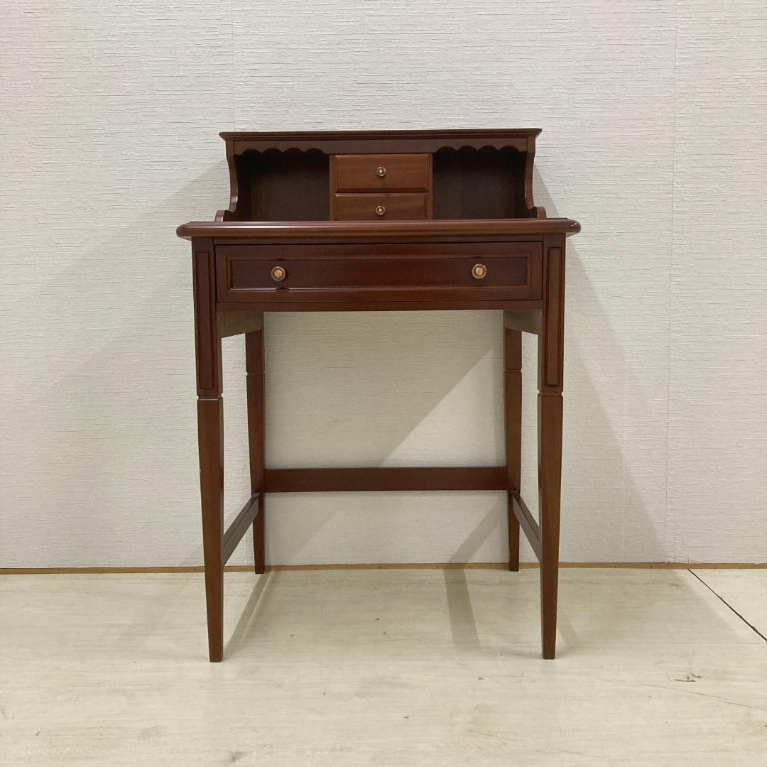 東海家具　ミニデスク　机　天然木　クラシカル　コンパクト