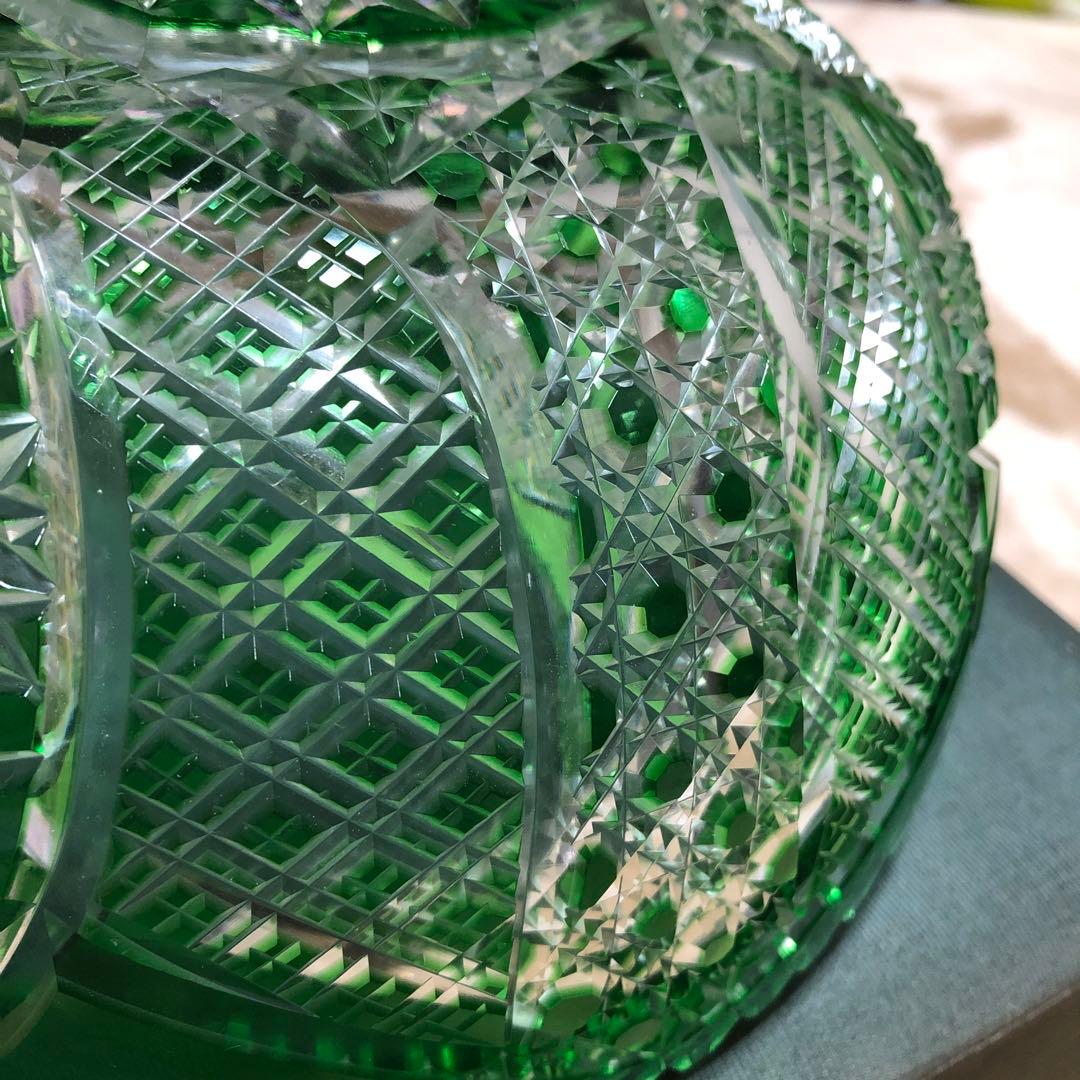 カットガラス　サラダボウル　切子