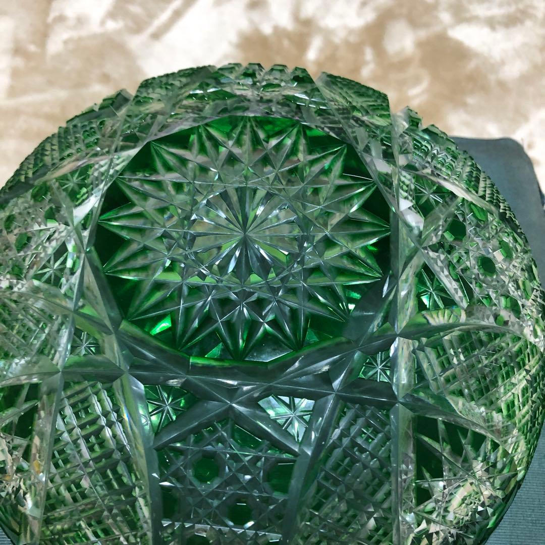 カットガラス　サラダボウル　切子