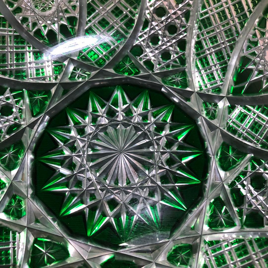 カットガラス　サラダボウル　切子