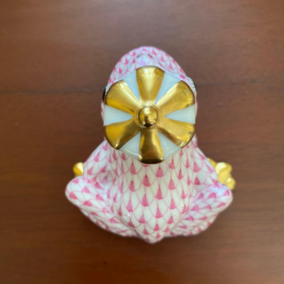 HEREND ヘレンド フィギュリン カエルのプリンス　ピンク