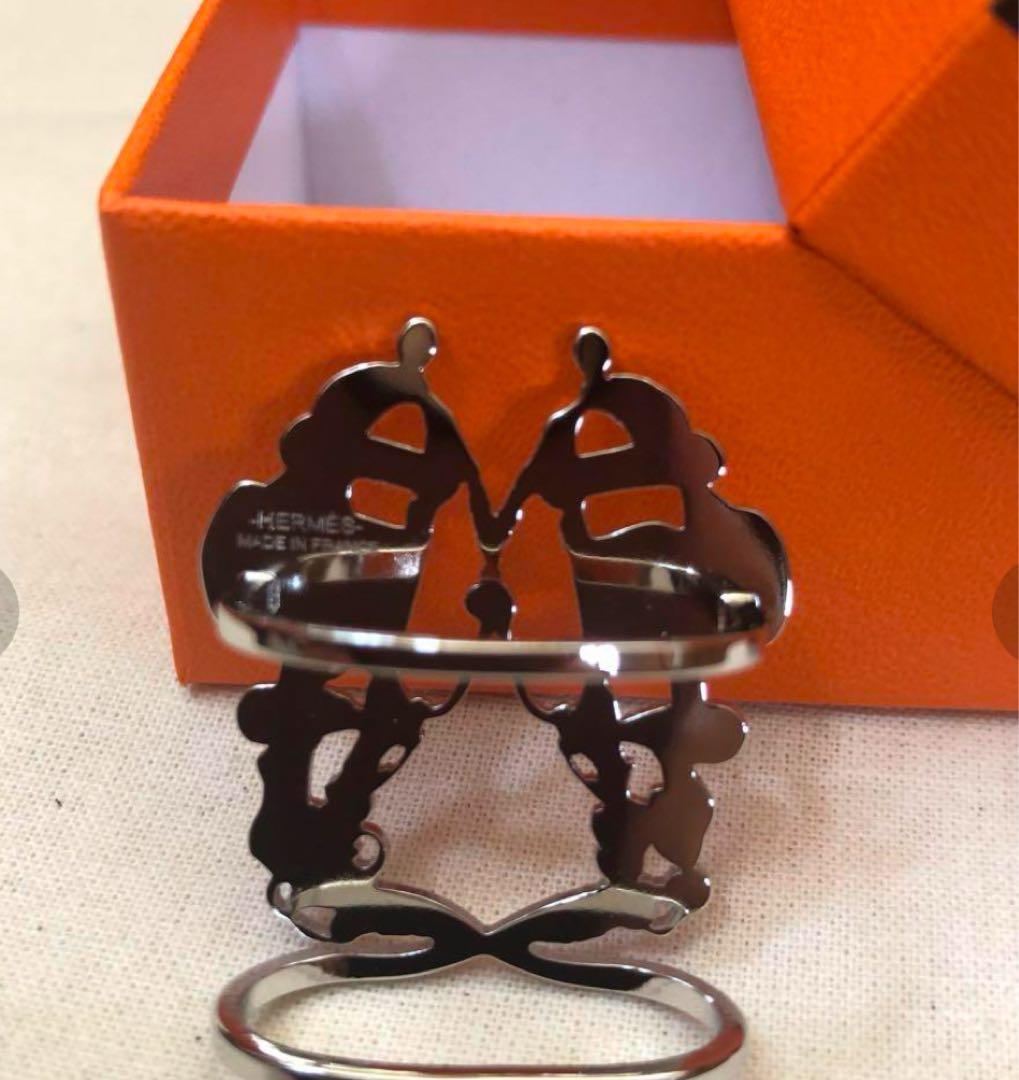 エルメス　HERMES　スカーフリング　ブリッドドゥガラ　シルバー