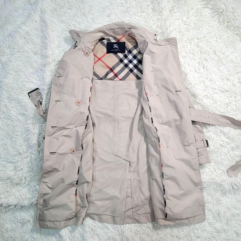 バーバリー　トレンチコート　ベルト　ノバチェック　ベージュ　L　レインコート