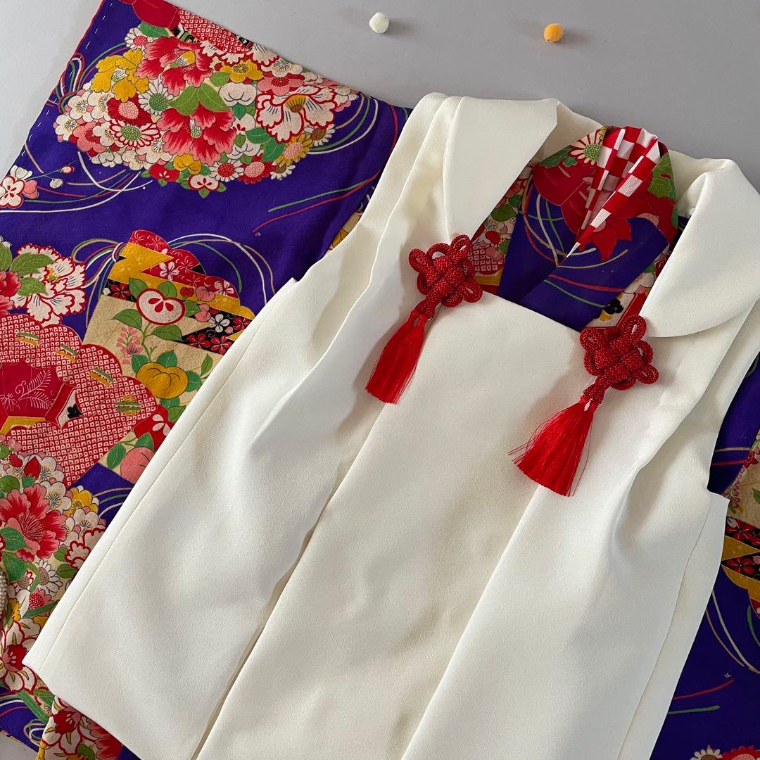 七五三　3歳　アンティークお着物セット　正絹　被布