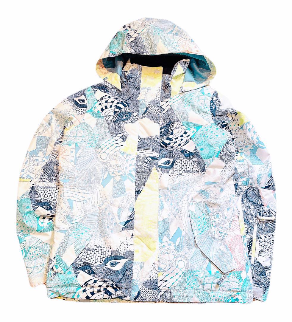 ROXY スノボウェア セットアップ 魚柄 スキーウェア ジャケット パンツ