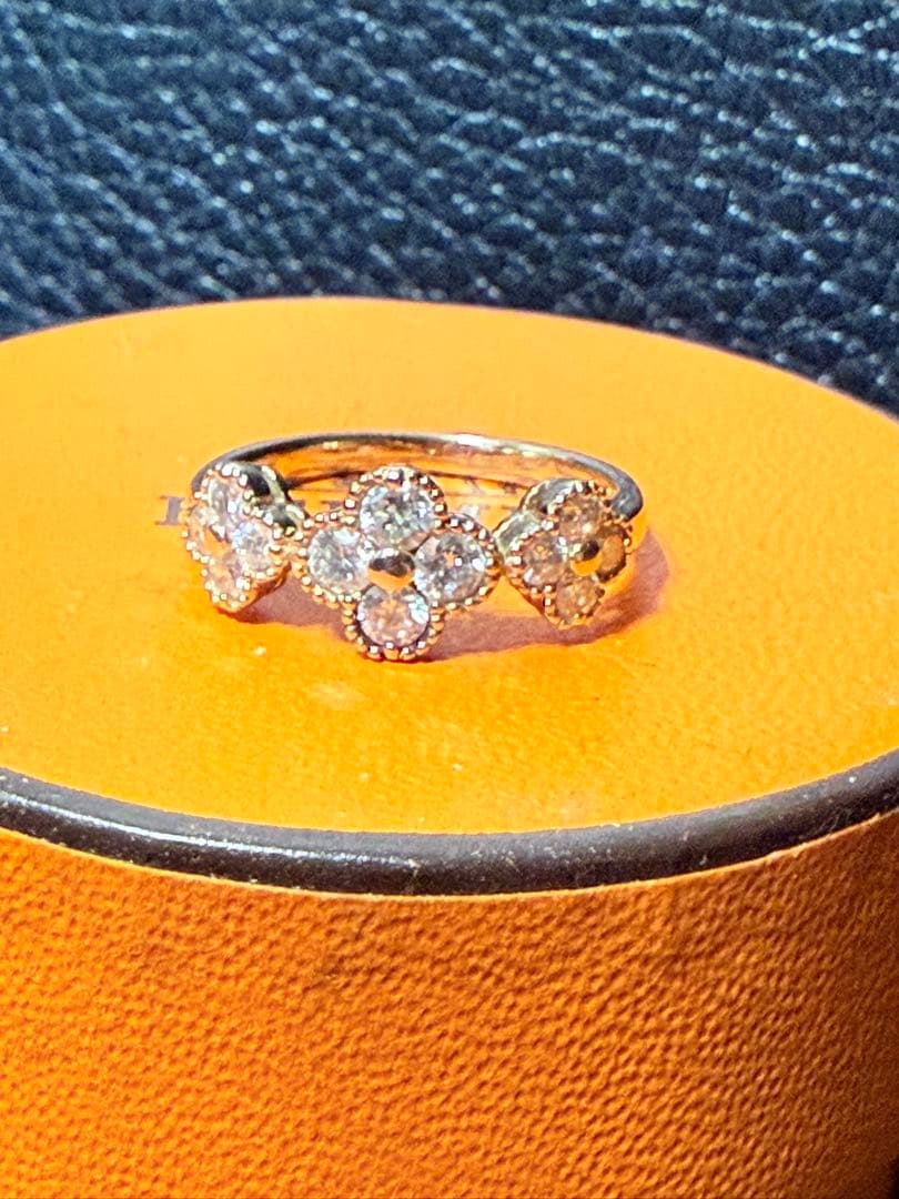 み*こ様 天然ダイヤモンド／ピンクゴールド／K18／リング／8号