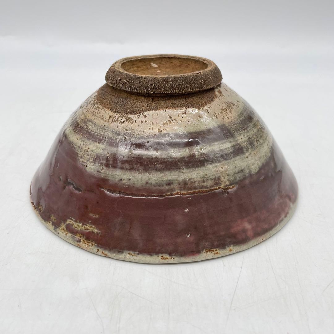 珍品！　鳥取民藝　牛ノ戸焼　辰砂釉茶碗　木箱　茶道具　12