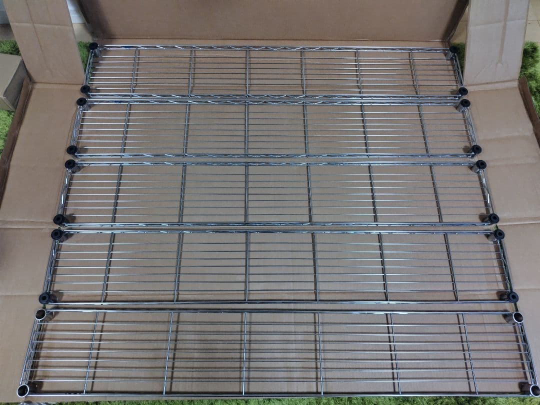 Luminousルミナス棚板幅約120cm✕5枚、サポート柵&ディバイダ付き