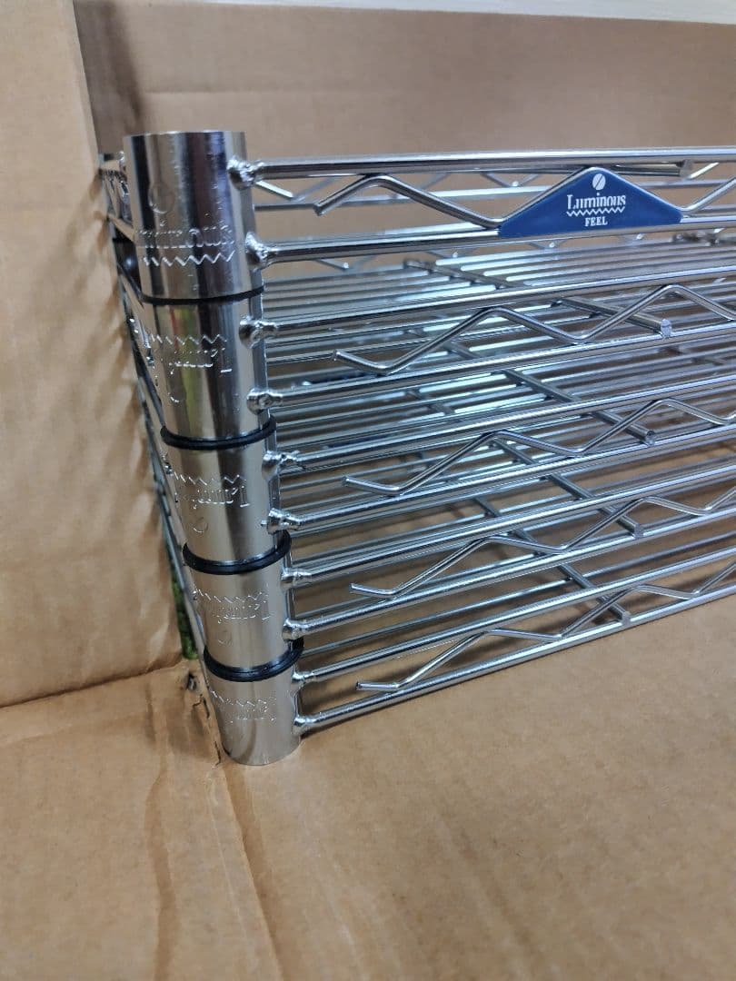 Luminousルミナス棚板幅約120cm✕5枚、サポート柵&ディバイダ付き