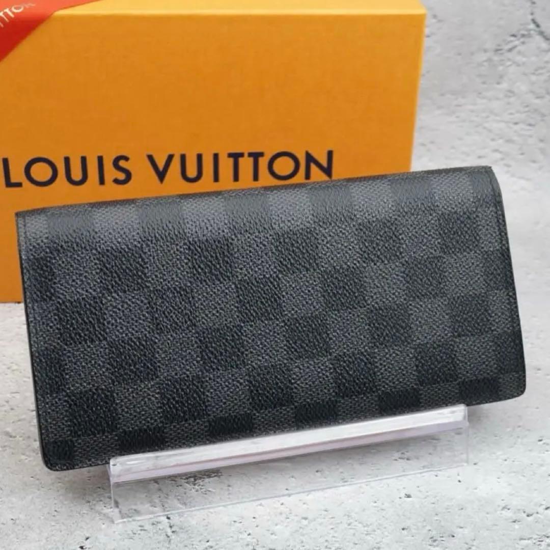 ☆超美品 ルイヴィトン 長財布 ダミエグラフィット ポルトフォイユ ブラザ 黒