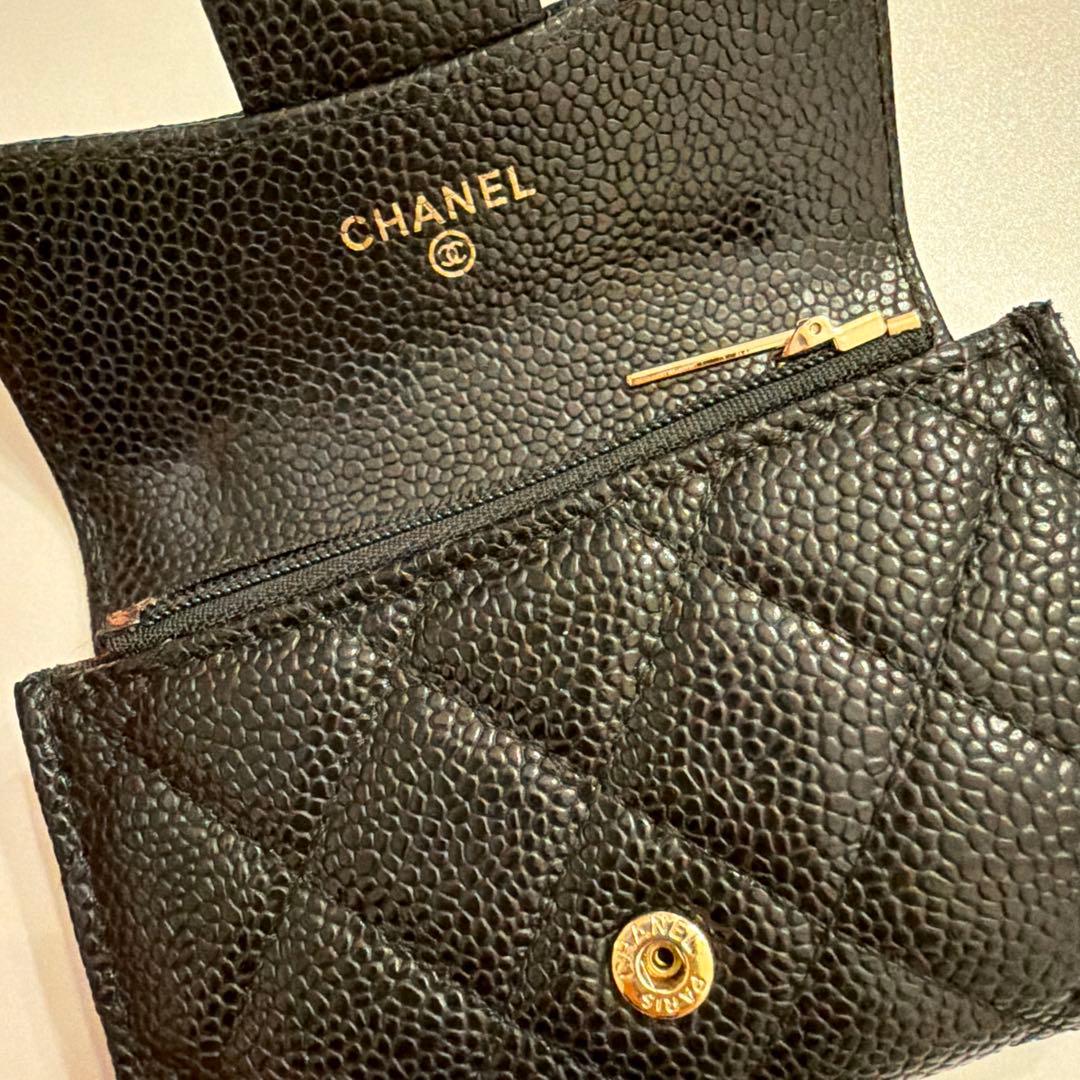 ブラック キルティング ミニ財布