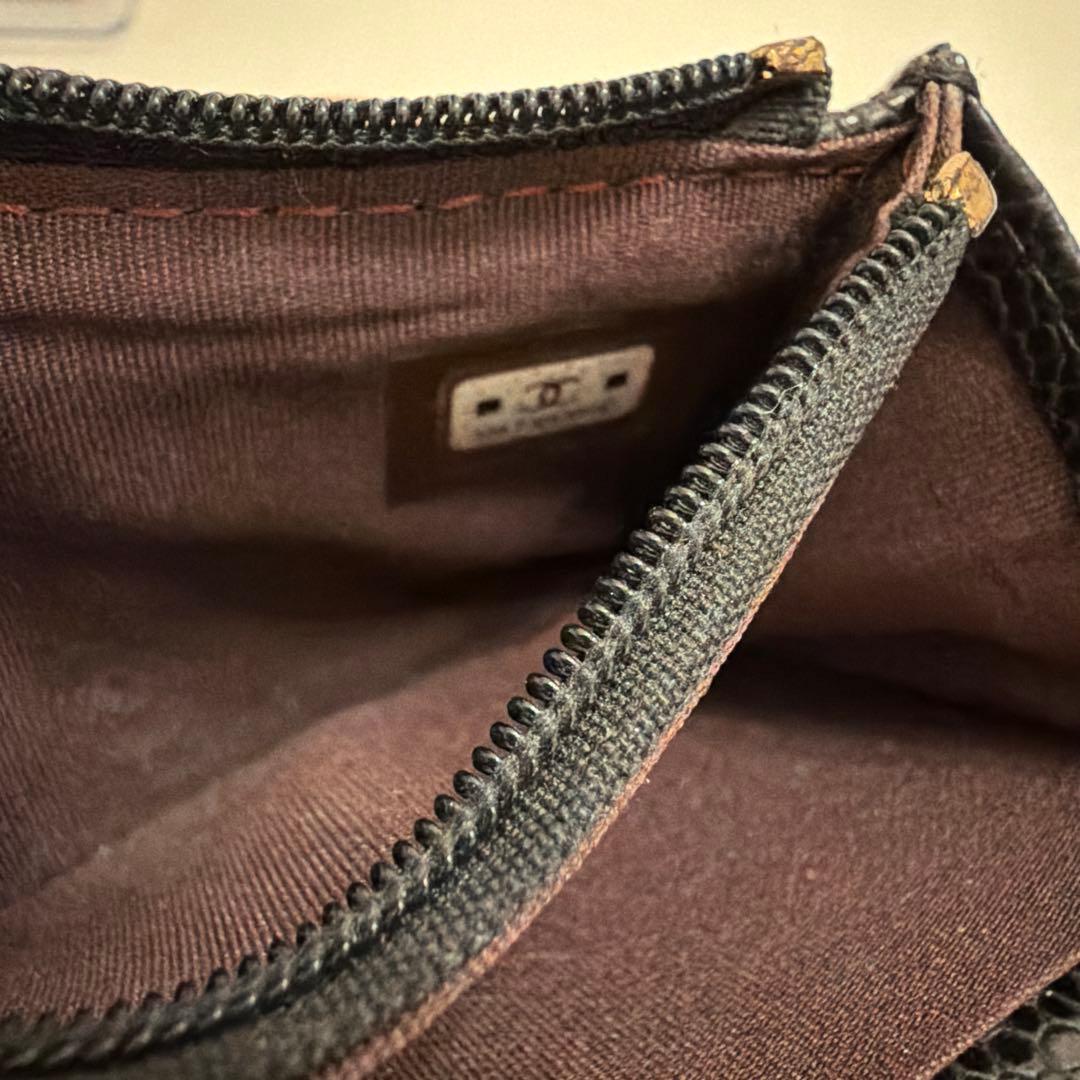 ブラック キルティング ミニ財布