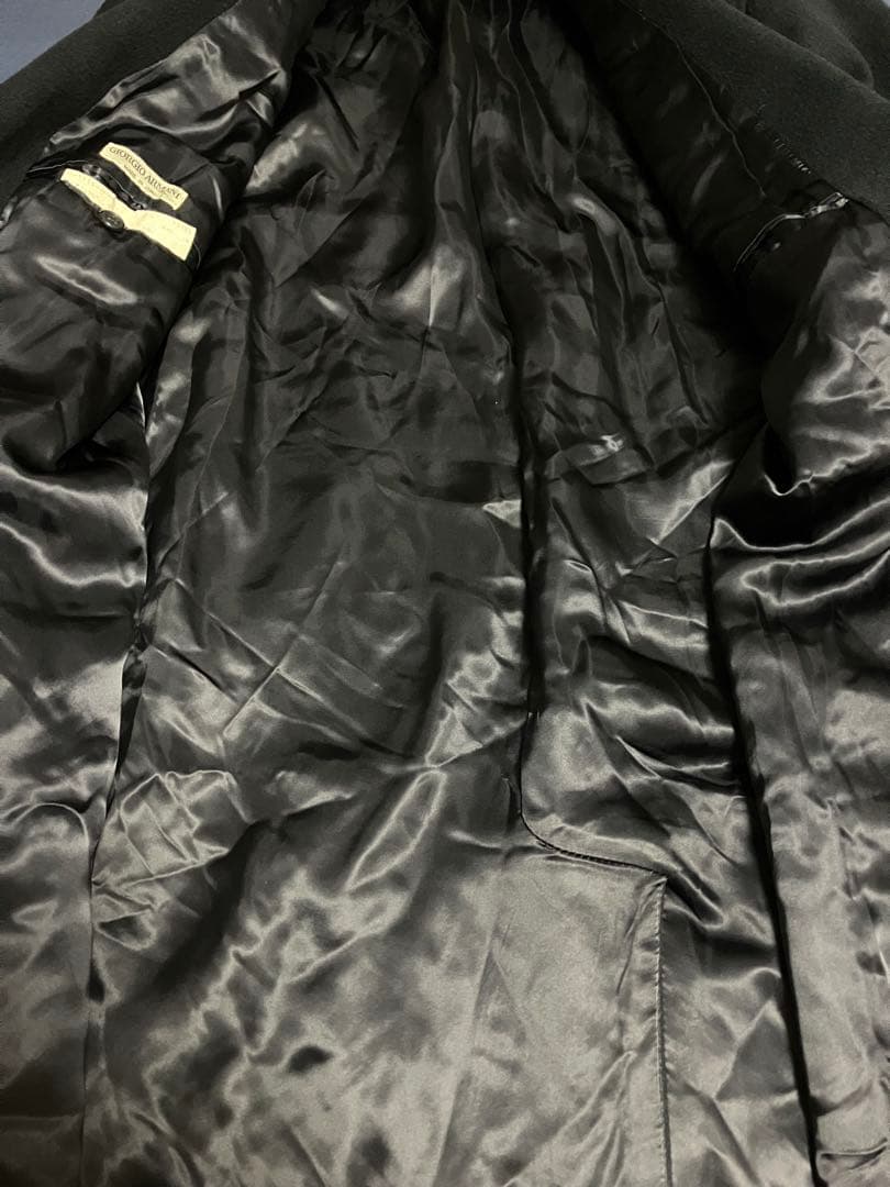 80s giorgio armani ダブルコート　カシミヤ混