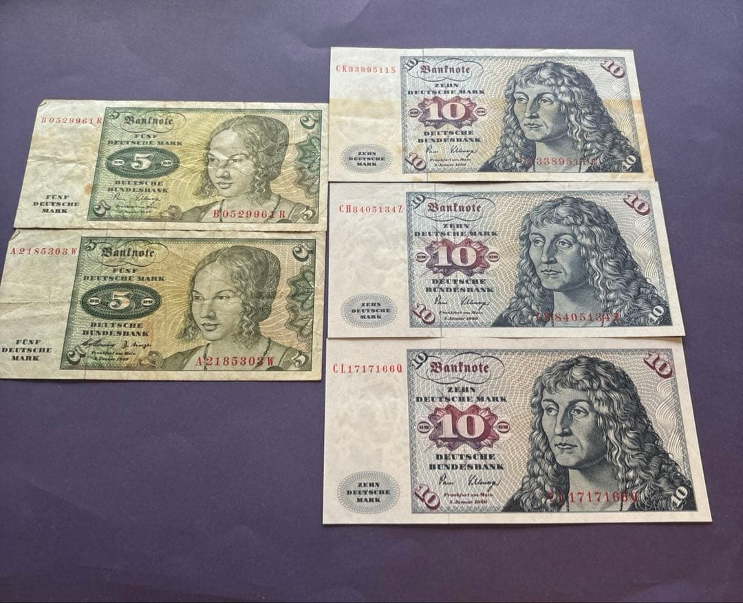旧ドイツ連邦共和国 旧紙幣ドイツマルク 8枚セット