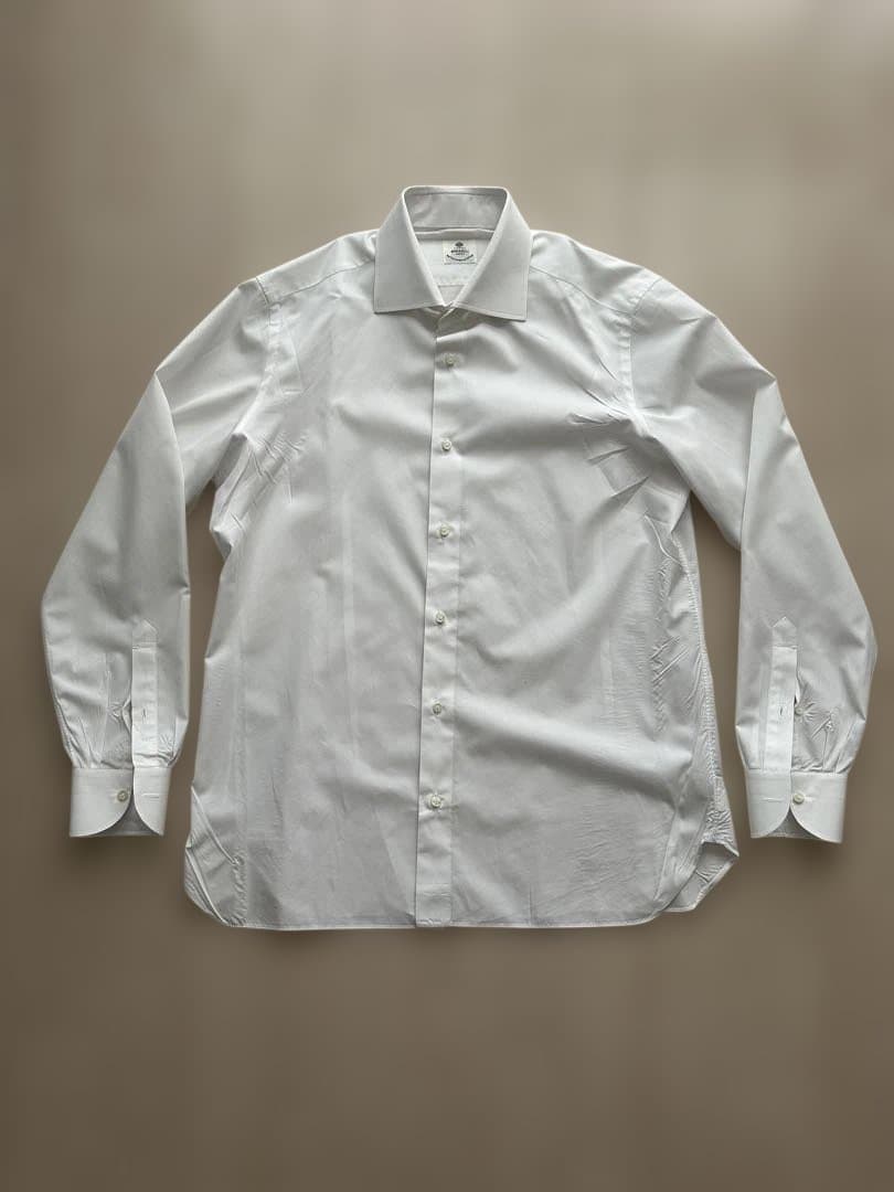 ルイジボレリ LUIGI BORRELLI セミワイドカラーシャツLUCIANO