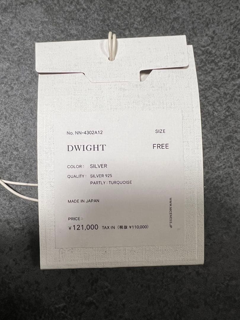 NICENESS 23AW Dwight ターコイズ blow ivan