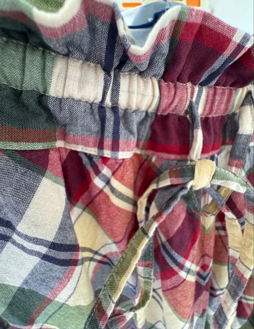 チェック柄 クロップドシャツ＆ロングスカート セット♡写メアップしました 2点S