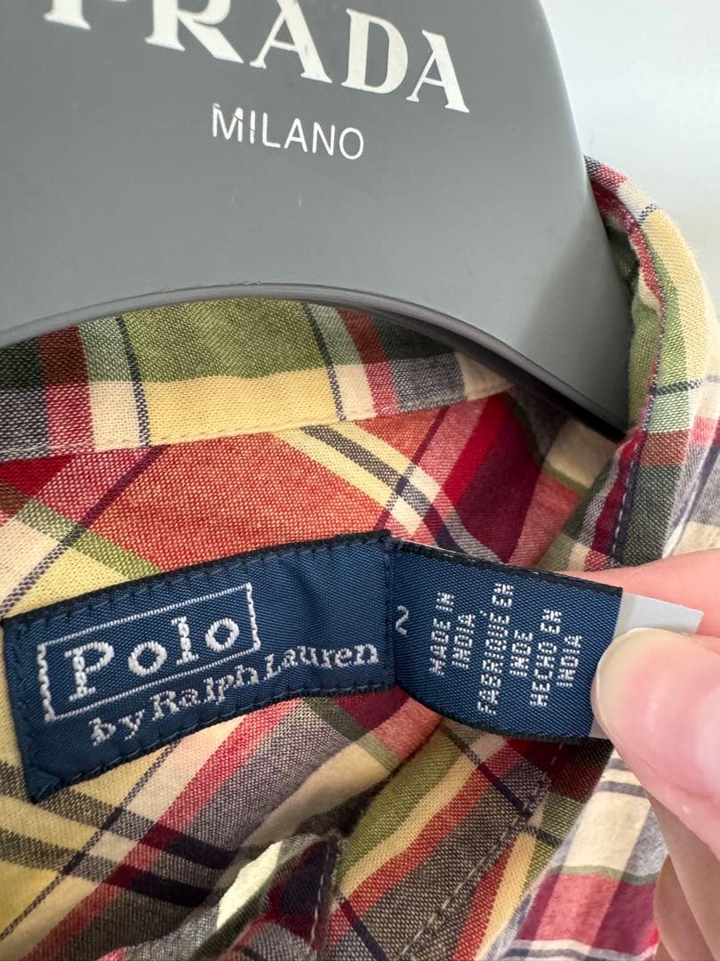 チェック柄 クロップドシャツ＆ロングスカート セット♡写メアップしました 2点S