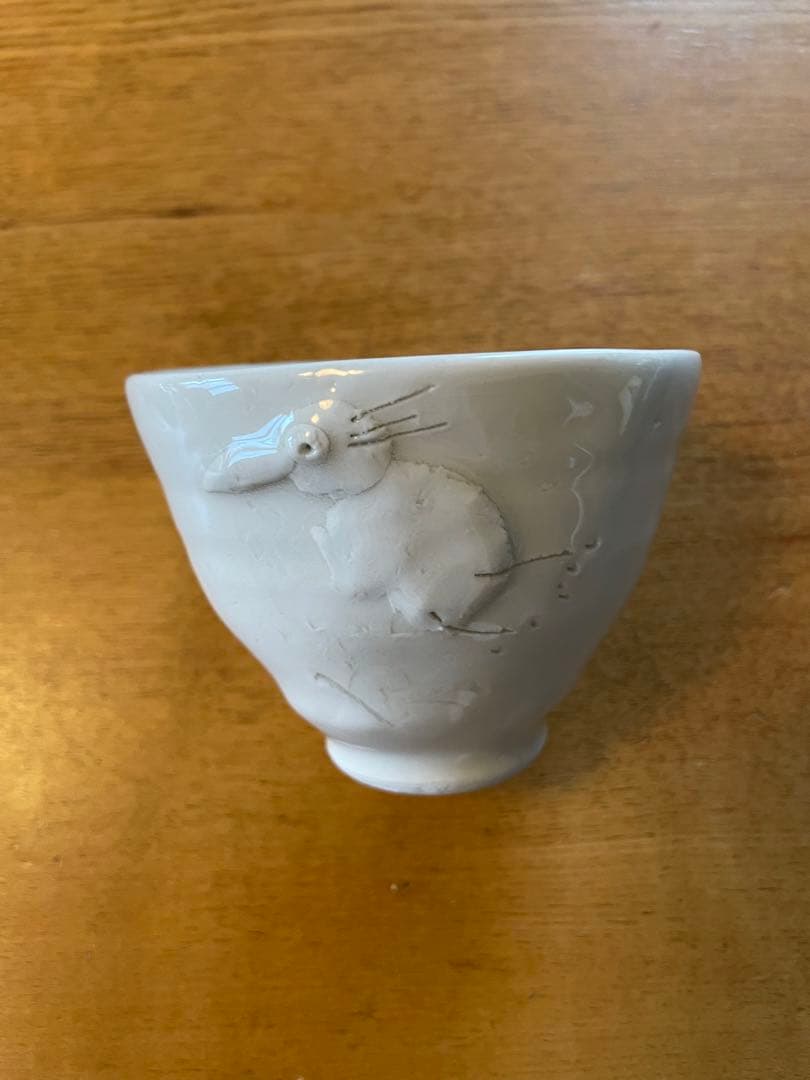 陶芸作家 吉川千香子 青白磁 皿 プレート 鳥