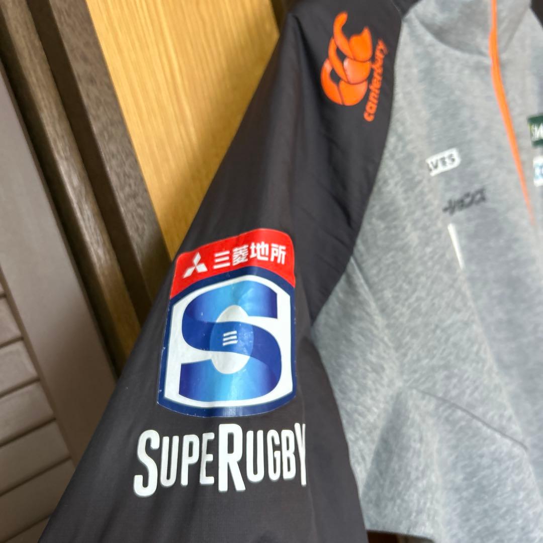 超値下げ‼️カンタベリー！スーパーラグビーロゴ入り！スウェット素材ジャンバー4L