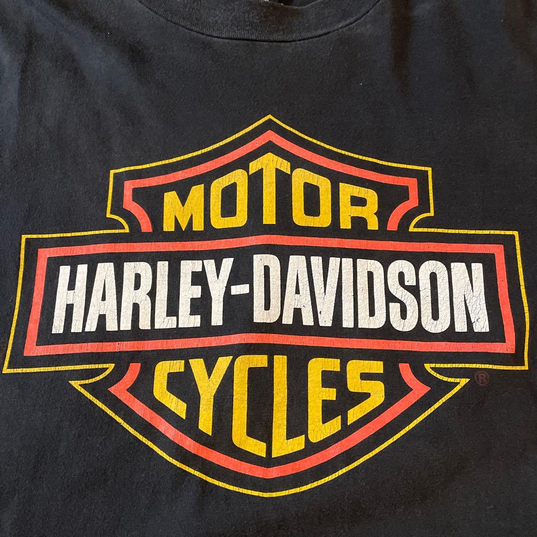 90s ハーレーダビッドソン フレイム ファイヤーパターン ロンT