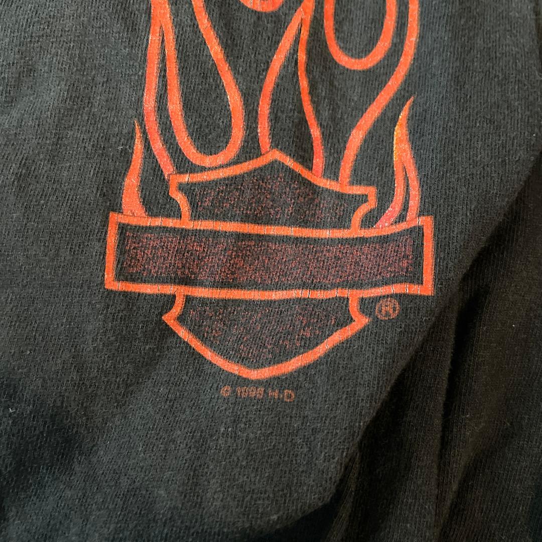 90s ハーレーダビッドソン フレイム ファイヤーパターン ロンT