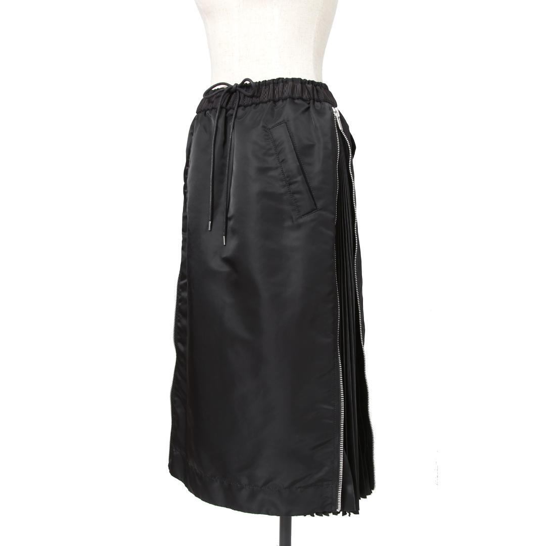 sacai サイドプリーツ MA-1 スカートNylon Twill Skirt