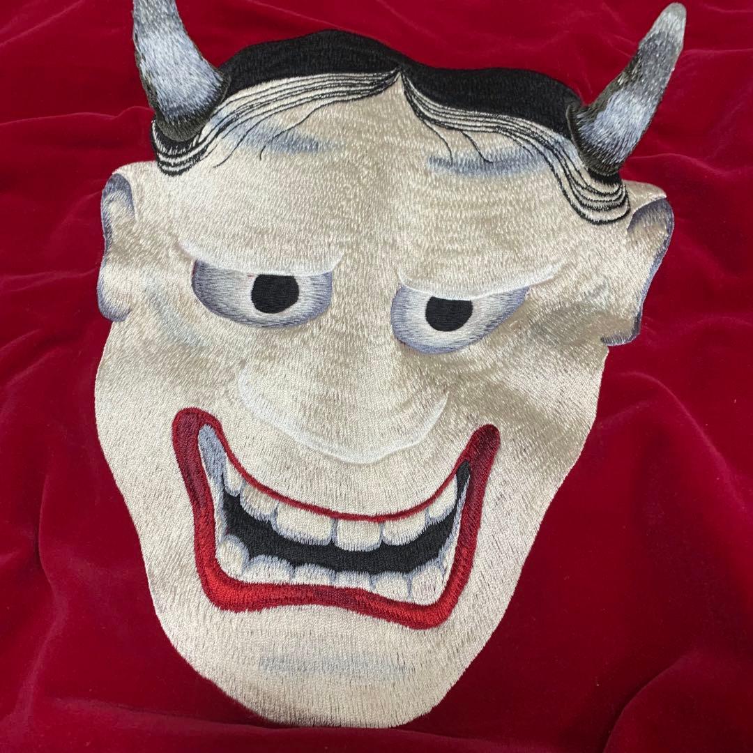 ベロア　別珍　スカジャン　般若柄　日本製　ビンテージ　90s