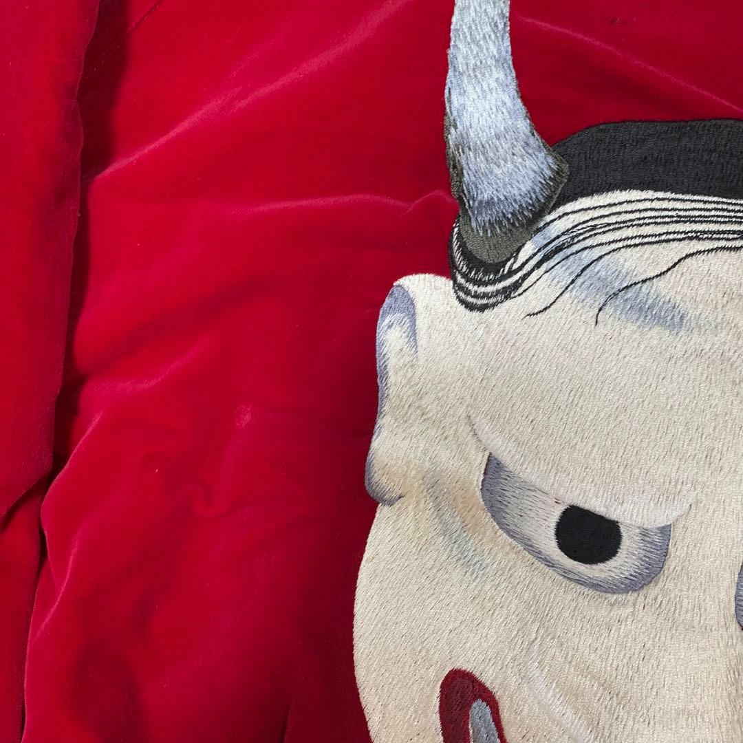 ベロア　別珍　スカジャン　般若柄　日本製　ビンテージ　90s