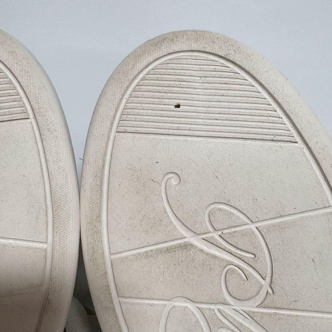 ＋diana プラスダイアナ パールビジュー付きリボンスニーカー ホワイト 白