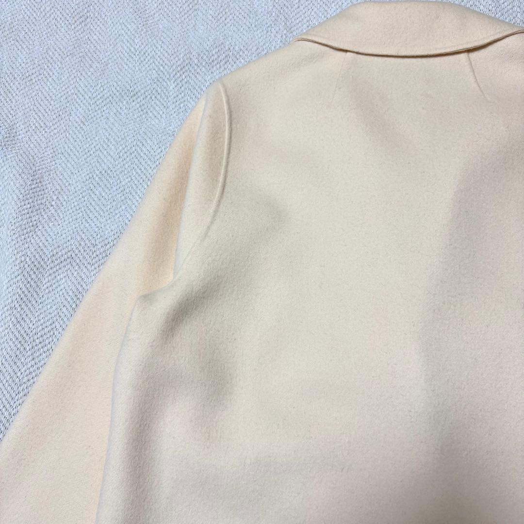 美品 Theory セオリー カシミヤ ウール チェスターコート アイボリー