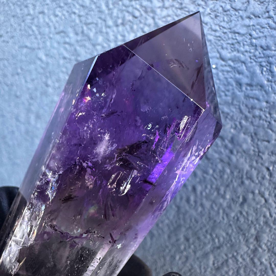 爆レア❗️ロマネサイト虹☆アメジストナチュラルポイントワンド ファントムA1111