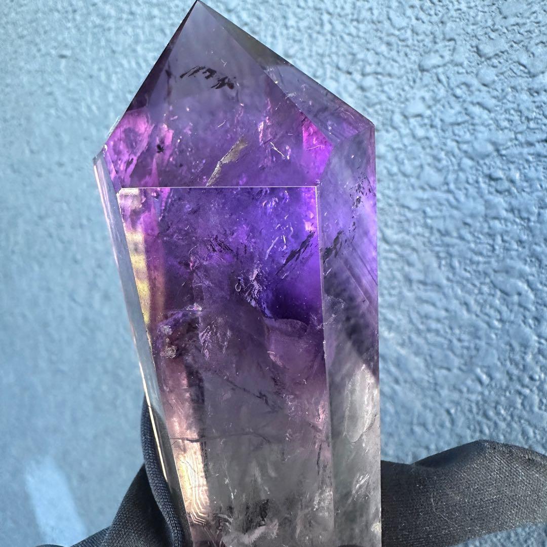 爆レア❗️ロマネサイト虹☆アメジストナチュラルポイントワンド ファントムA1111