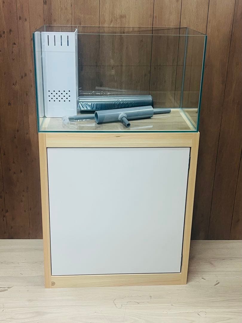 600ｘ300ｘ360㎜オーバーフロー水槽特注セット クリアシリコン 未使用品