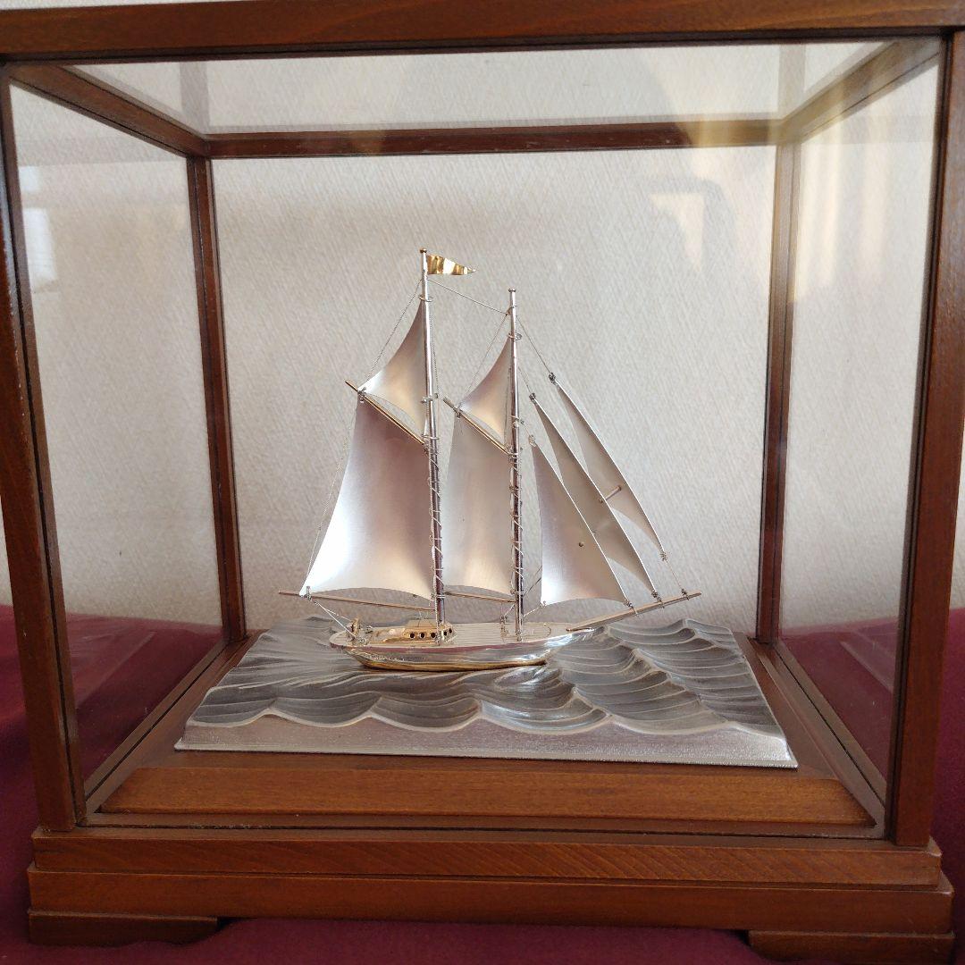 SILVER985 TAKEHIKO 銀製ヨット 2本マスト 武比古