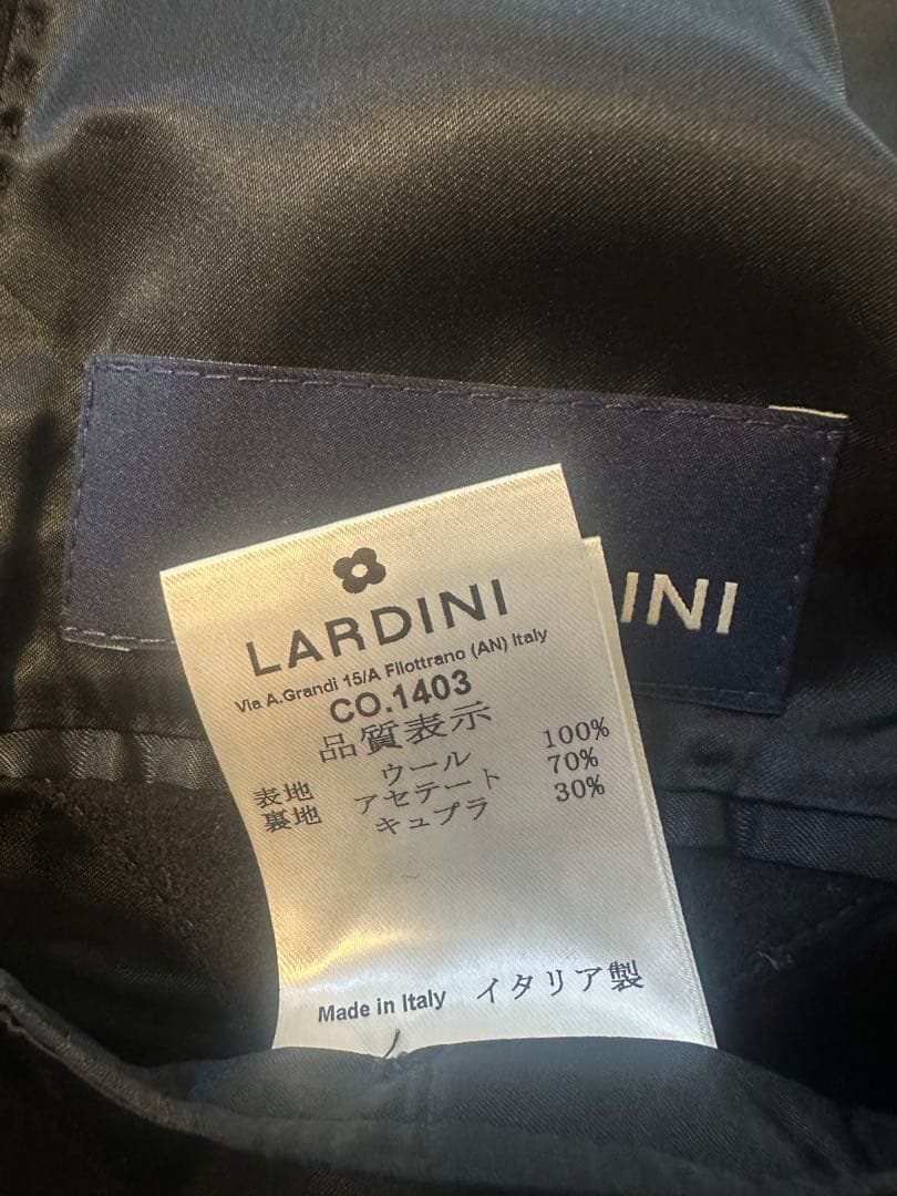 ラルディーニ チェスターコート ブラック 50 LARDINI 国内正規品