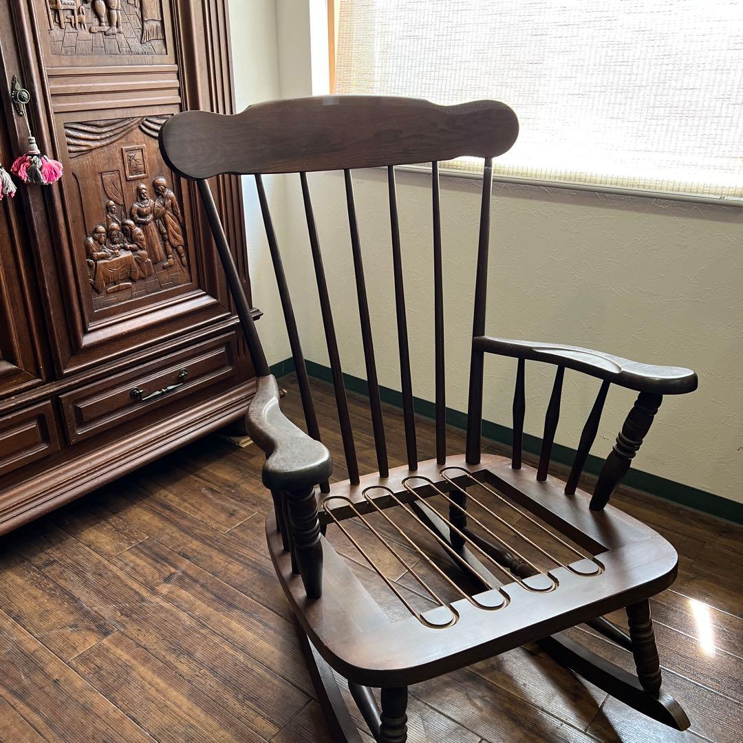 k365r120 和製ヴィンテージ ロッキングチェア 座面クッションなし