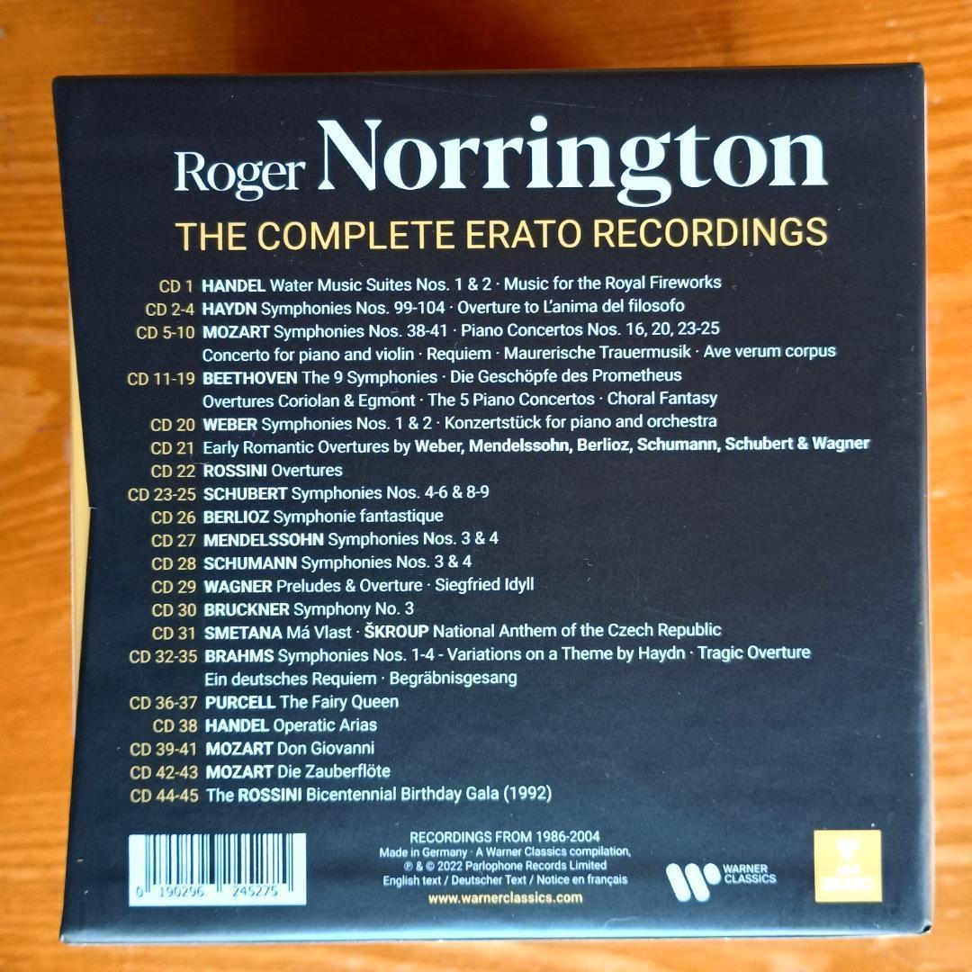 【４５ＣＤ】ロジャー・ノリントン　エラート録音全集