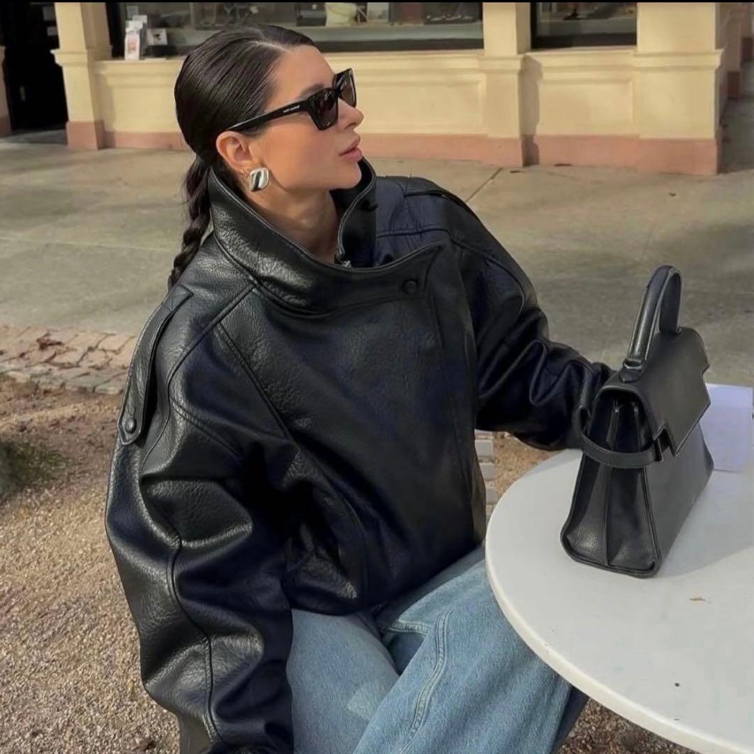 a*様 ZARA フェイクレザージャケット