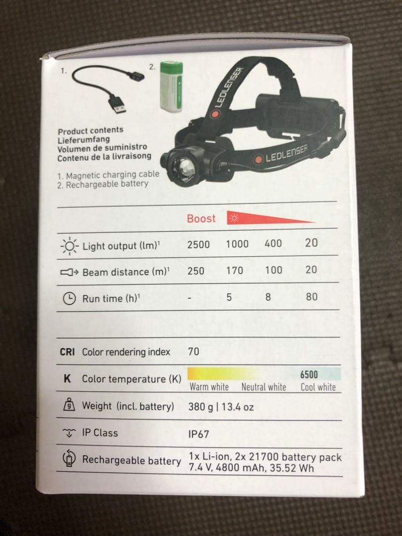 【新品未使用】LEDLENSER レッドランザー H15RCORE ヘッドライト