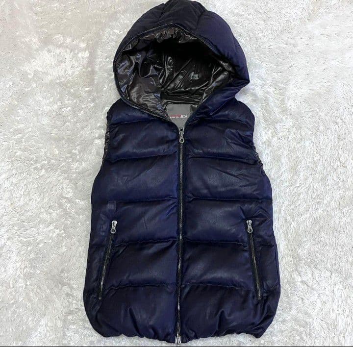 極美品 デュベティカ 別注 ダウン ベスト カシミヤ ネイビー サイズ 40