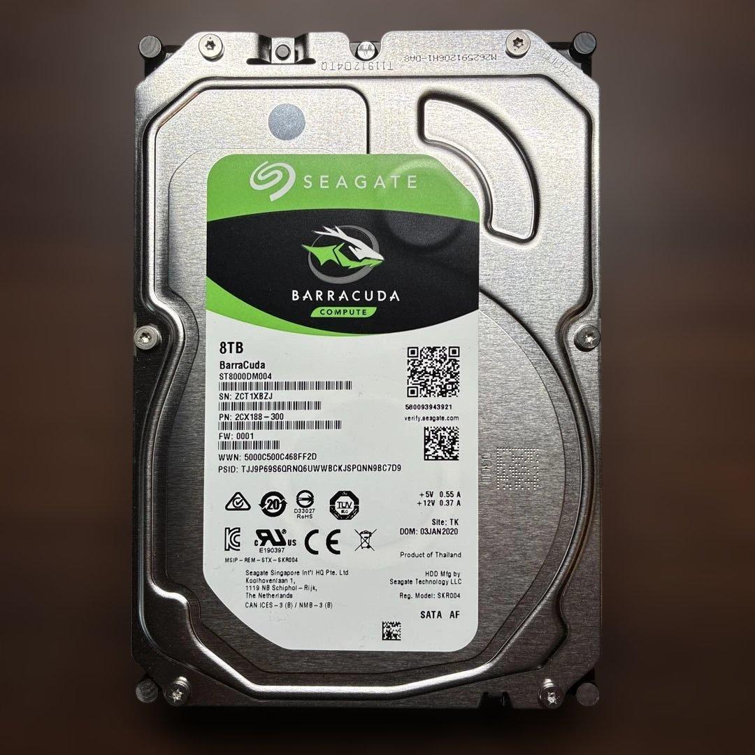 8TB SEAGATE BARRACUDA 内蔵型HDD （266時間）