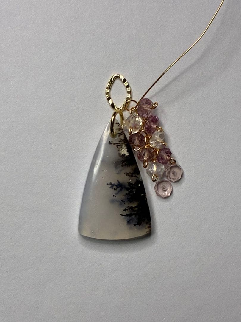 RiSaO＊　14kgf アイリスアゲート ラウンドピアス