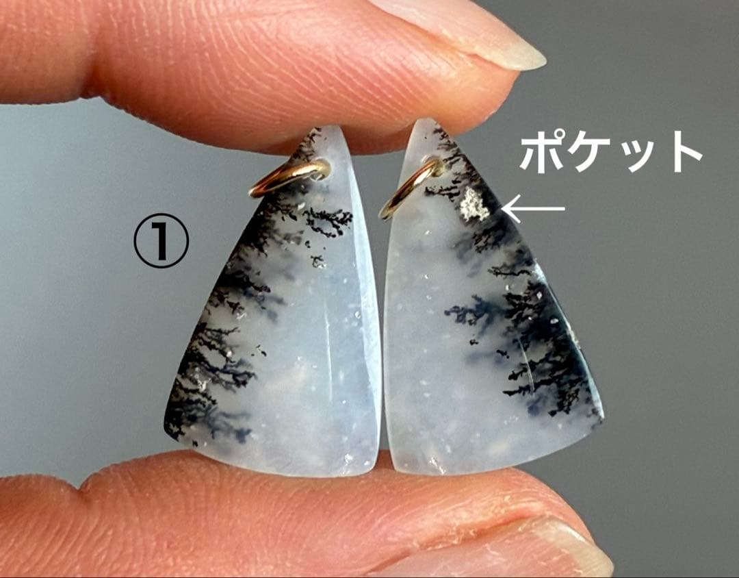 RiSaO＊　14kgf アイリスアゲート ラウンドピアス