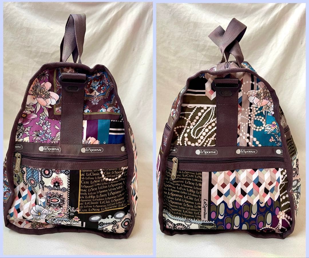 レスポートサック　HERITAGE SCARFAS柄　ラージボストンバッグ　美品