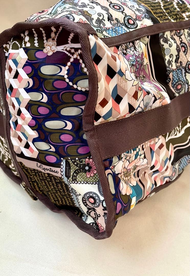 レスポートサック　HERITAGE SCARFAS柄　ラージボストンバッグ　美品