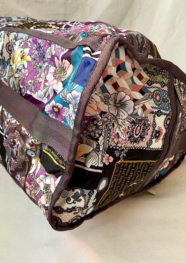 レスポートサック　HERITAGE SCARFAS柄　ラージボストンバッグ　美品